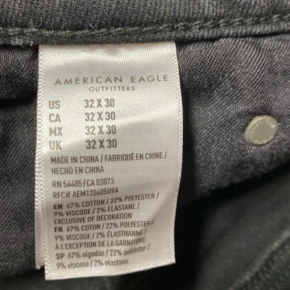 American Eagle men’s Flex Skinny fit distressed black jeans - Picture 5 of 5